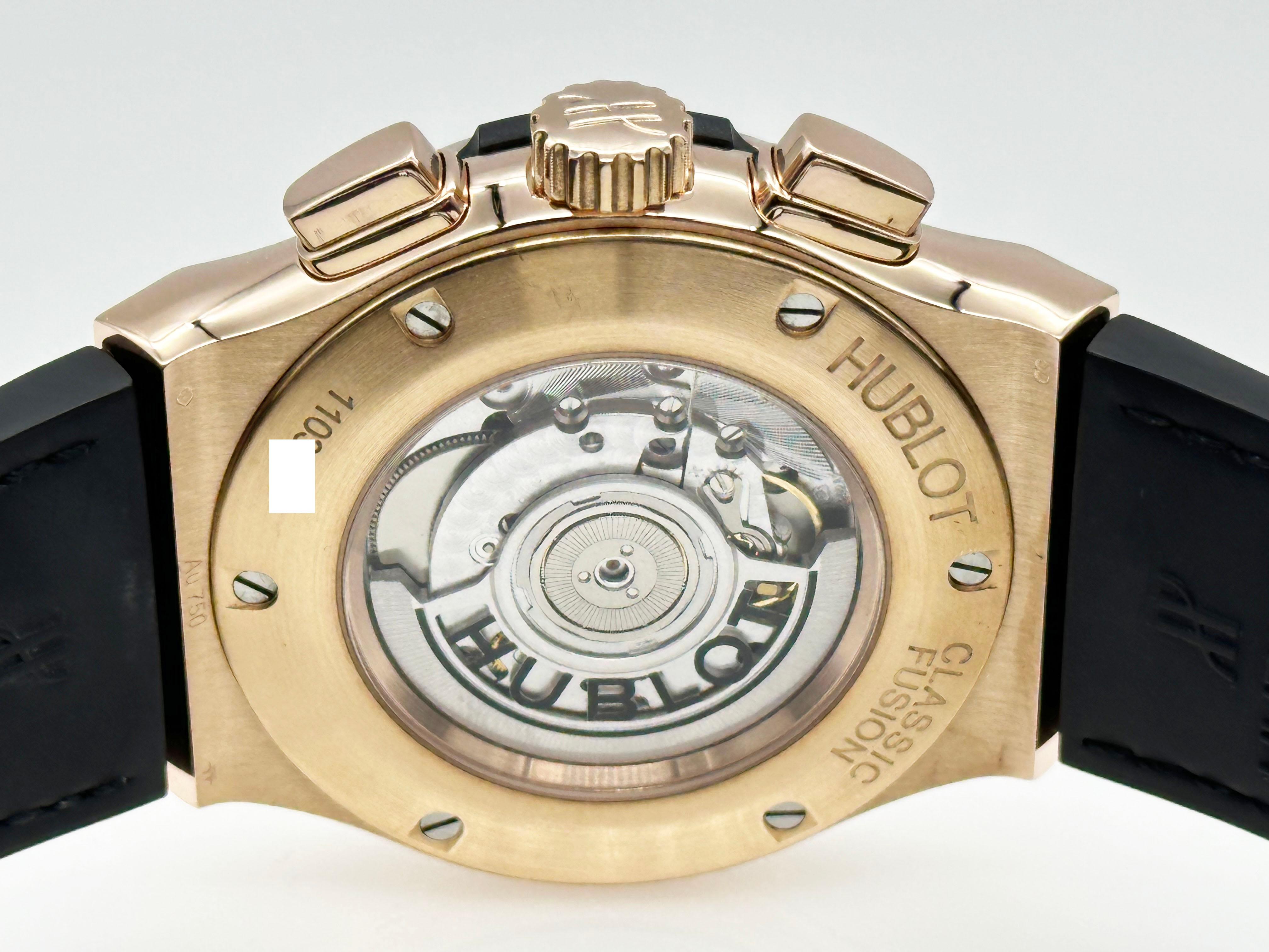 Hublot 525.OX.0180.LR Classic Fusion Aerofusion Chronograph 45mm 18K Rose Gold For Sale 3