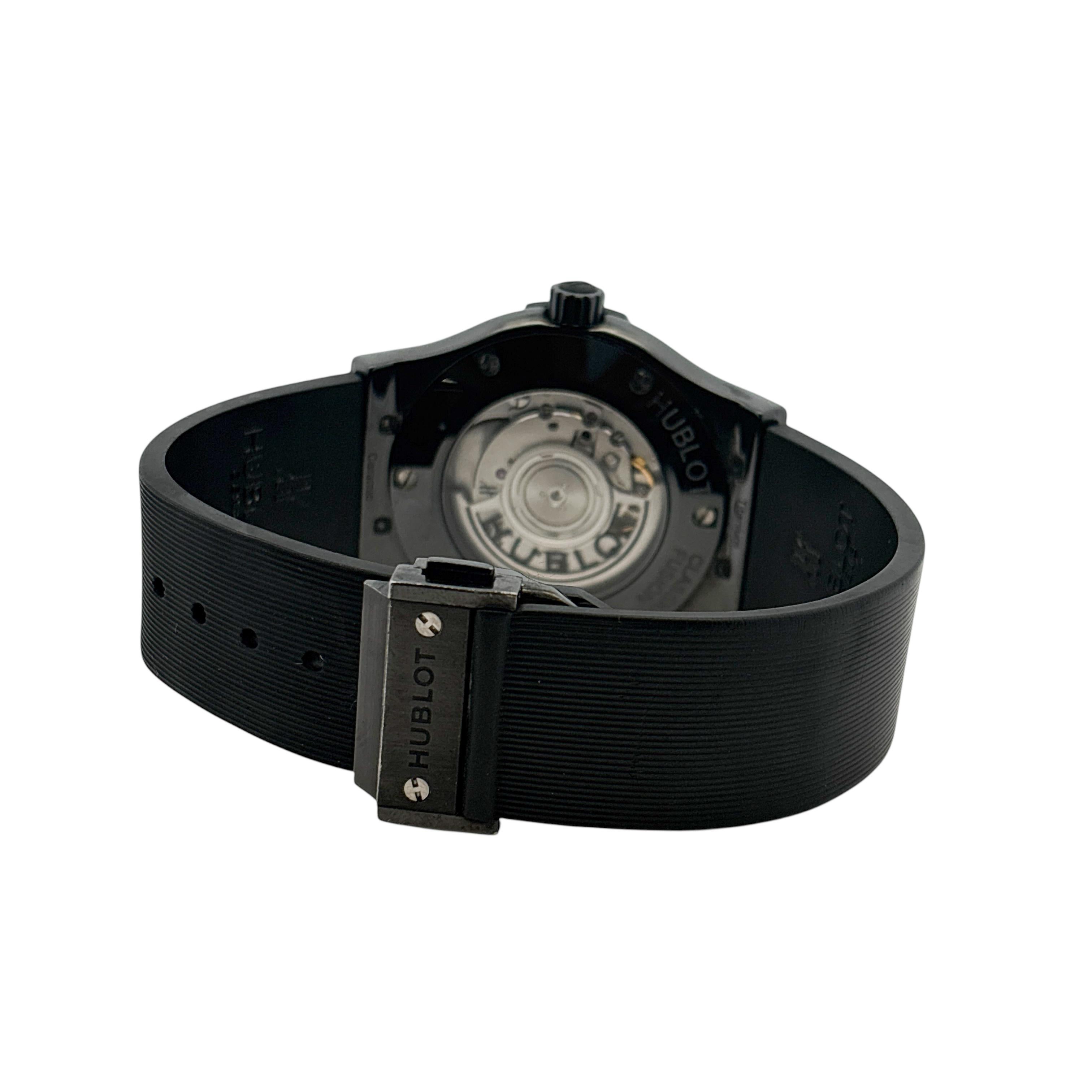 Hublot 565.CM.1771.RX Klassische Fusion Black Magic 38mm Schwarz Carbon Uhr im Angebot 9