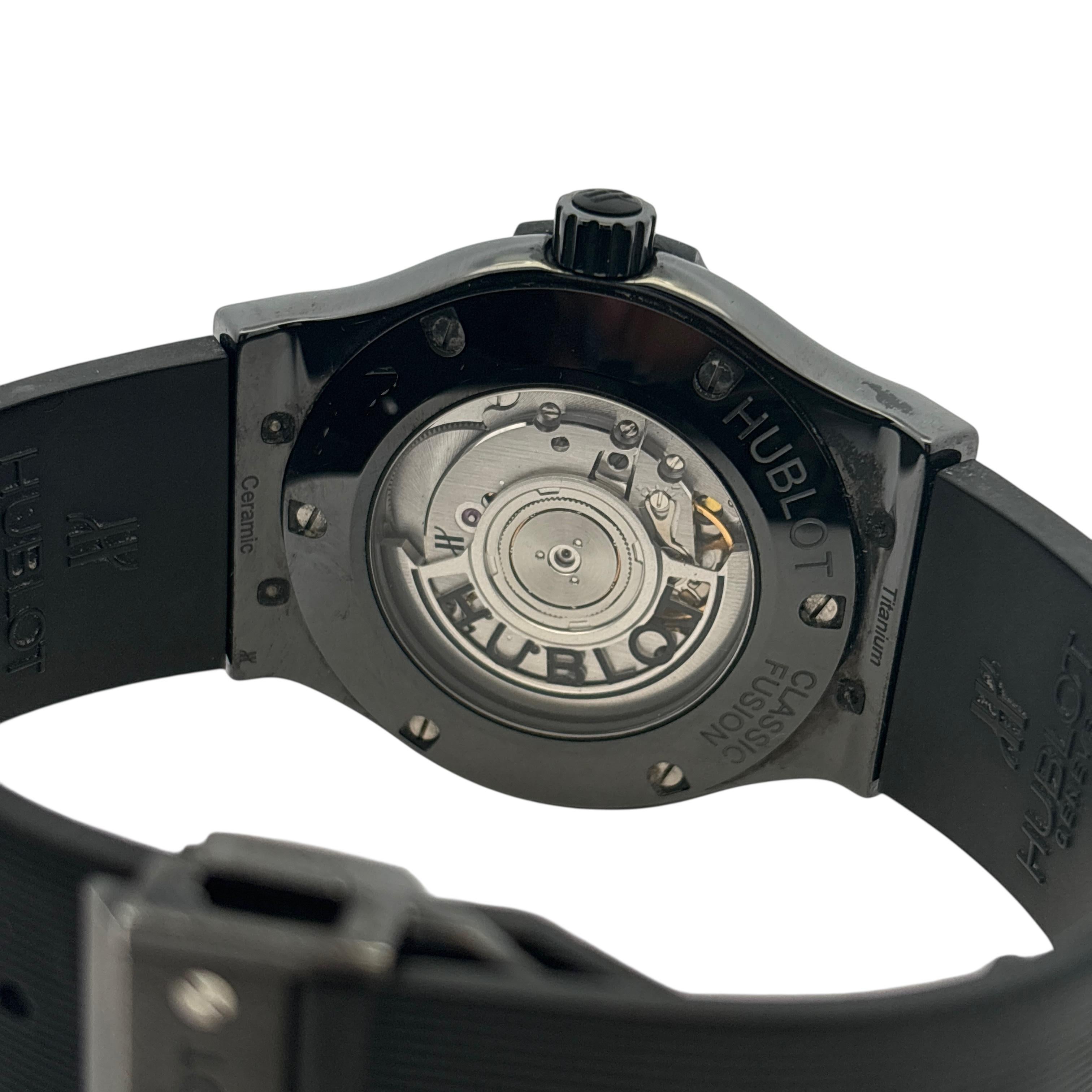 Hublot 565.CM.1771.RX Klassische Fusion Black Magic 38mm Schwarz Carbon Uhr im Angebot 10