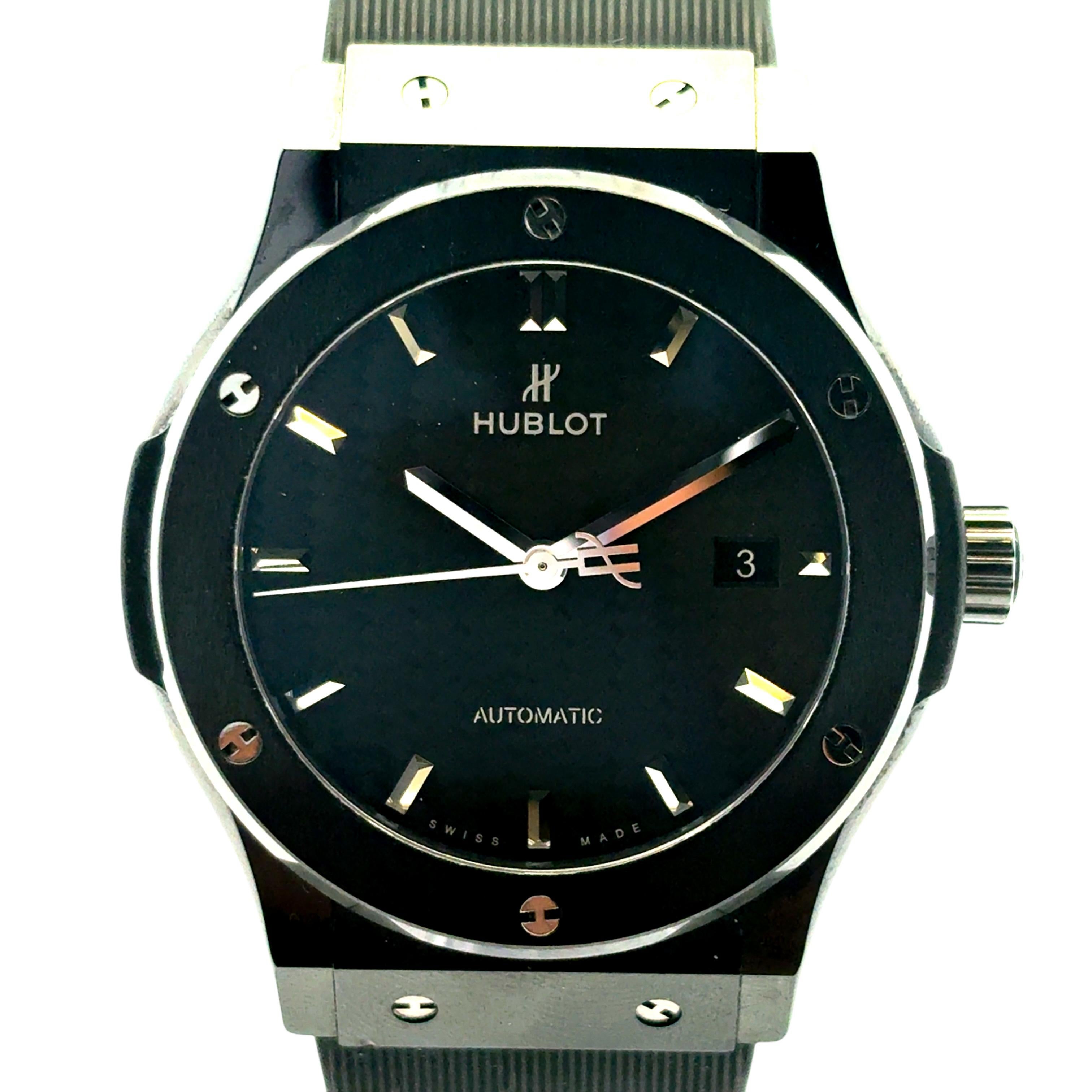 Hublot 565.CM.1771.RX Klassische Fusion Black Magic 38mm Schwarz Carbon Uhr (Moderne) im Angebot