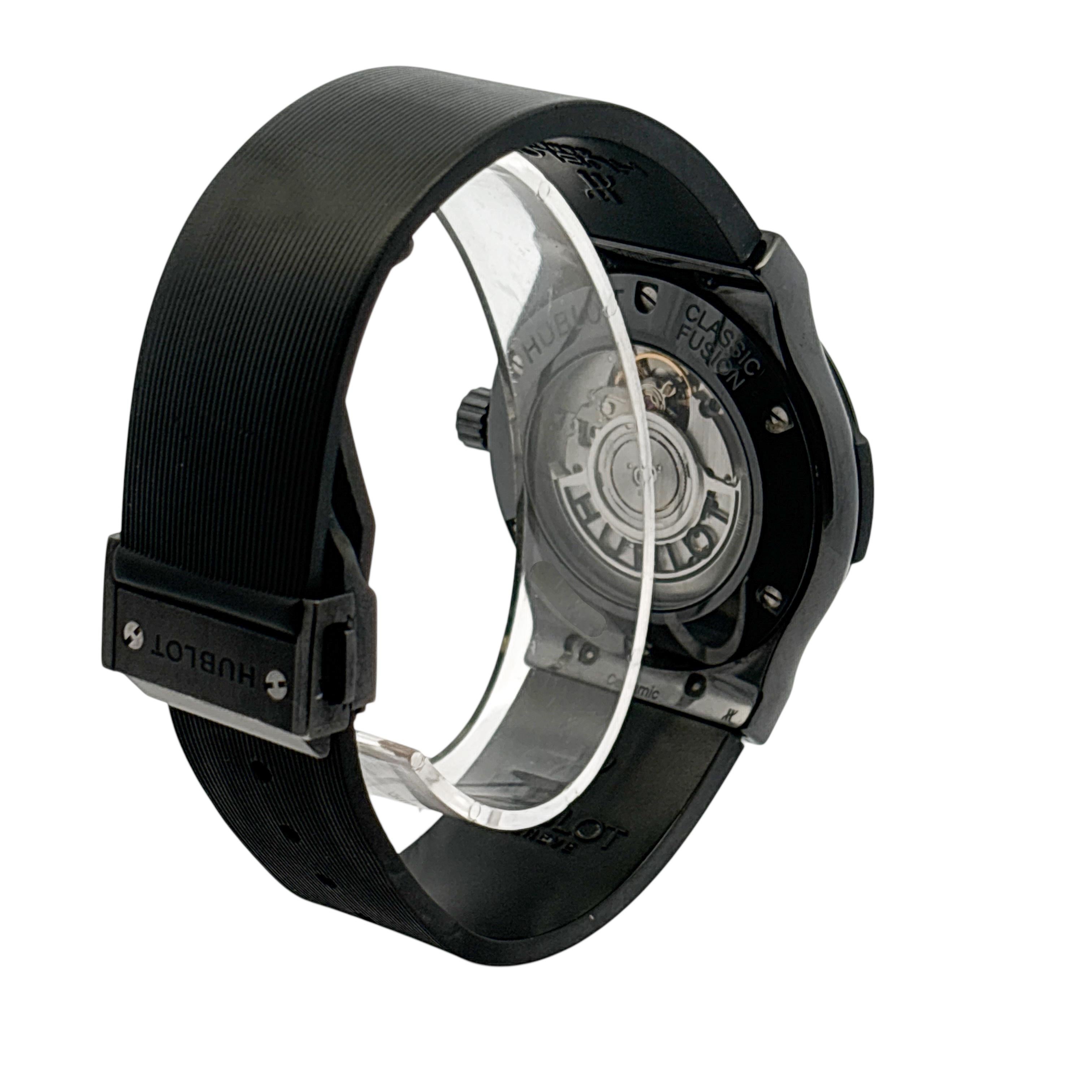 Hublot 565.CM.1771.RX Klassische Fusion Black Magic 38mm Schwarz Carbon Uhr im Angebot 1