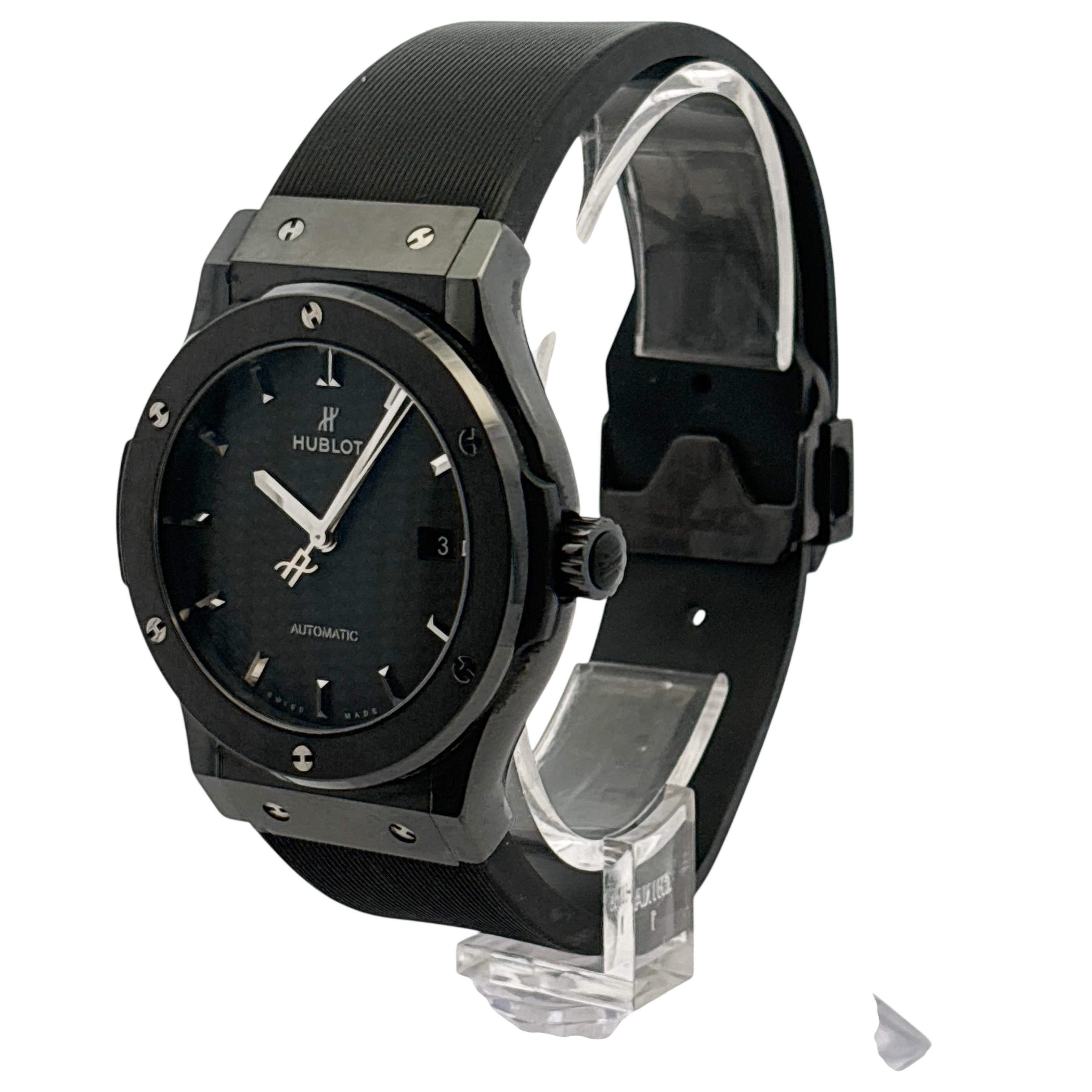 Hublot 565.CM.1771.RX Klassische Fusion Black Magic 38mm Schwarz Carbon Uhr im Angebot 4