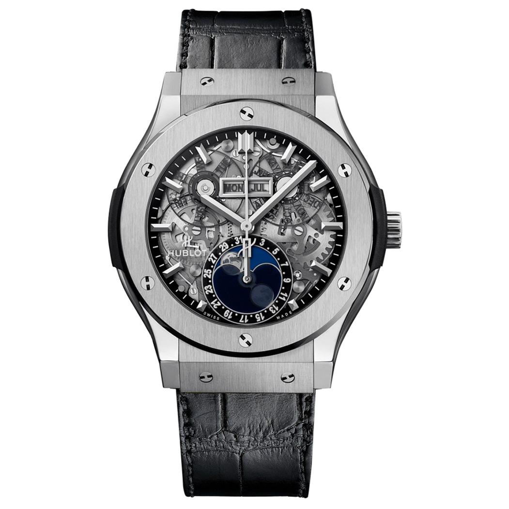 Hublot Aerofusion Moonphase Titanium Men's Watch 517.NX.0170.LR