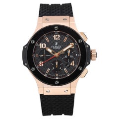 Hublot Big Bang Montre automatique à cadran noir en céramique or rose 18k 301.PB.131.RX