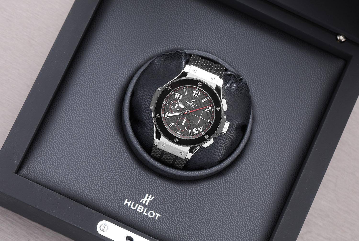 Women's or Men's Hublot Big Bang 341.SB.131.RX Stainless Steel with Black Rubber Watch Complete