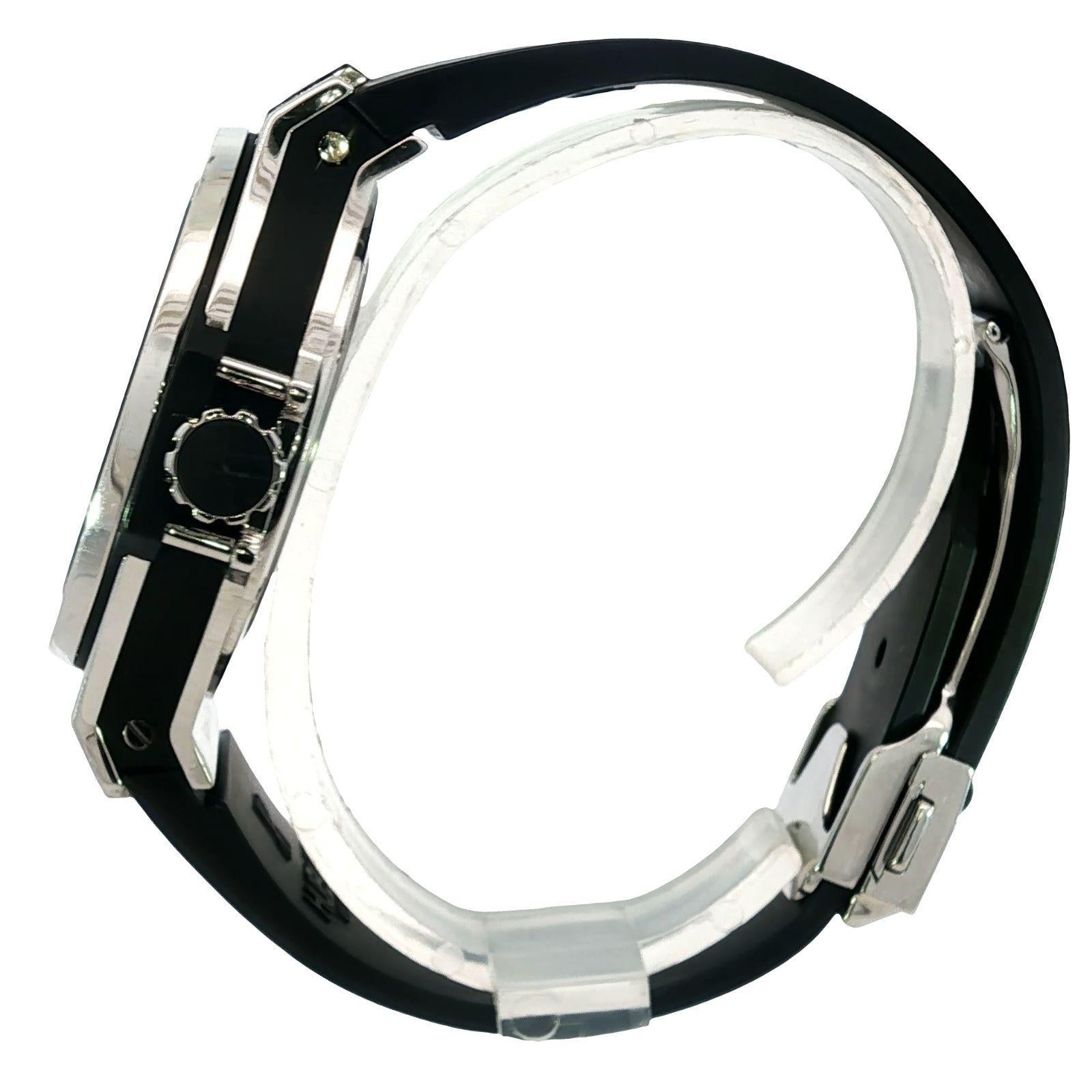 Hublot Big Bang 38mm Acero Bisel Diamante Cuarzo Caucho Correa en venta 5