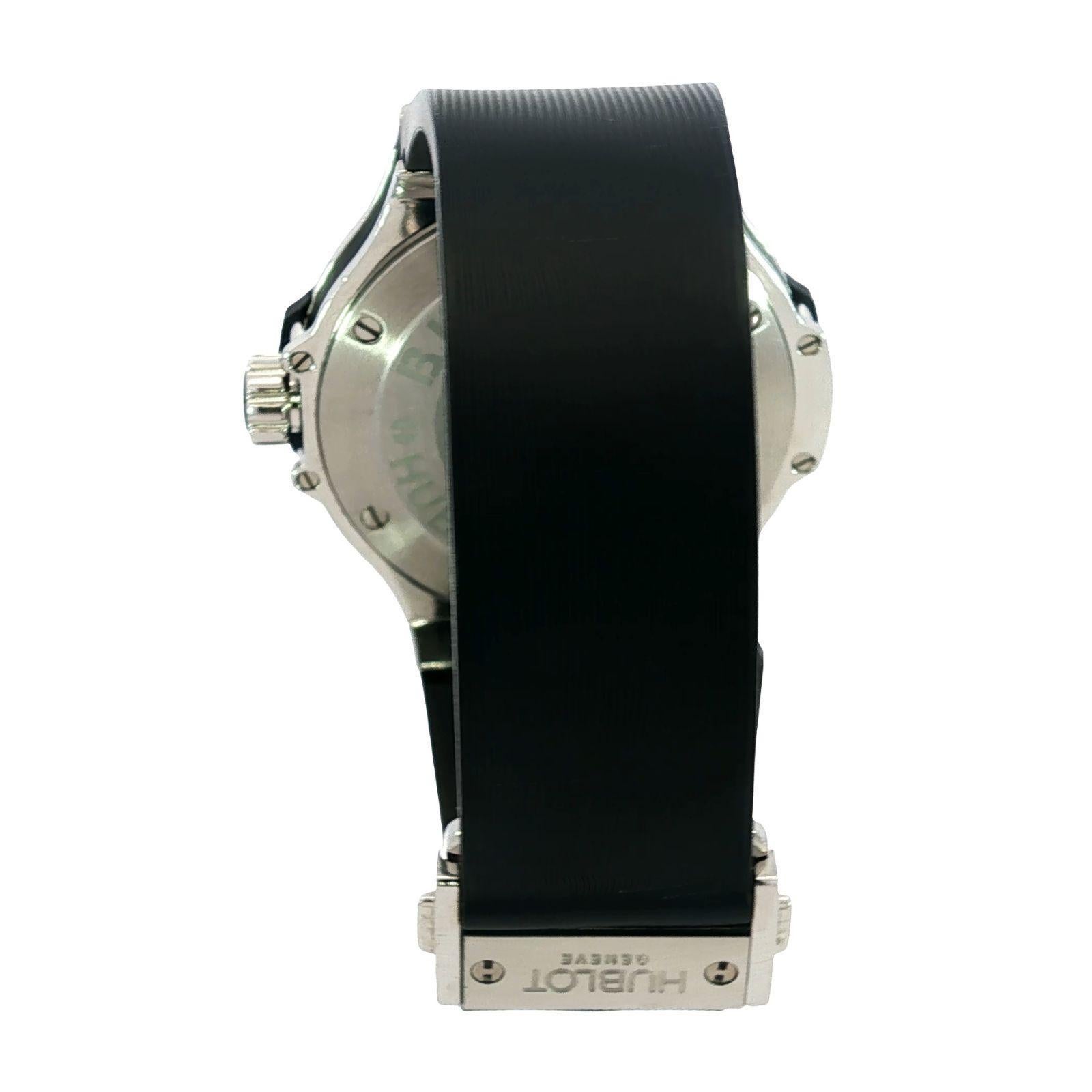 Hublot Big Bang 38mm Acero Bisel Diamante Cuarzo Caucho Correa en venta 6