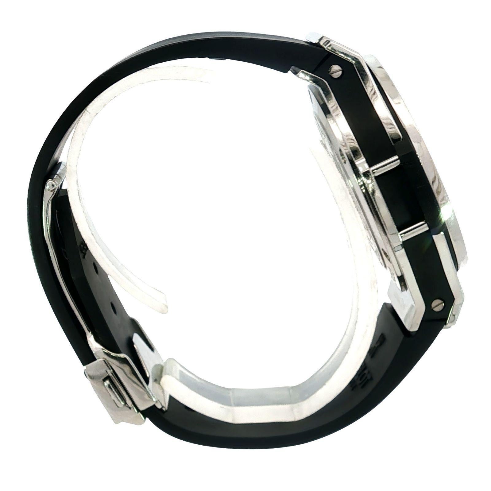 Hublot Big Bang 38mm Acero Bisel Diamante Cuarzo Caucho Correa en venta 7