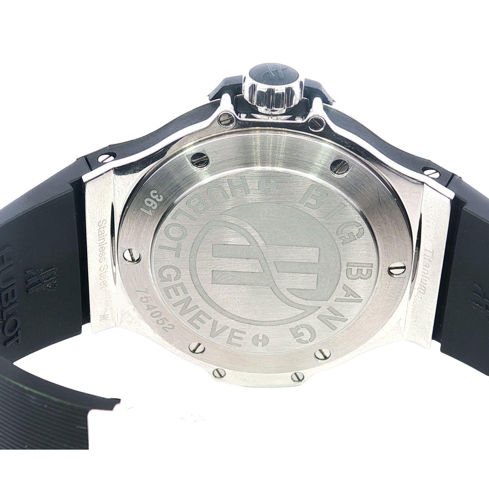 Hublot Big Bang 38mm Acero Bisel Diamante Cuarzo Caucho Correa en venta 8