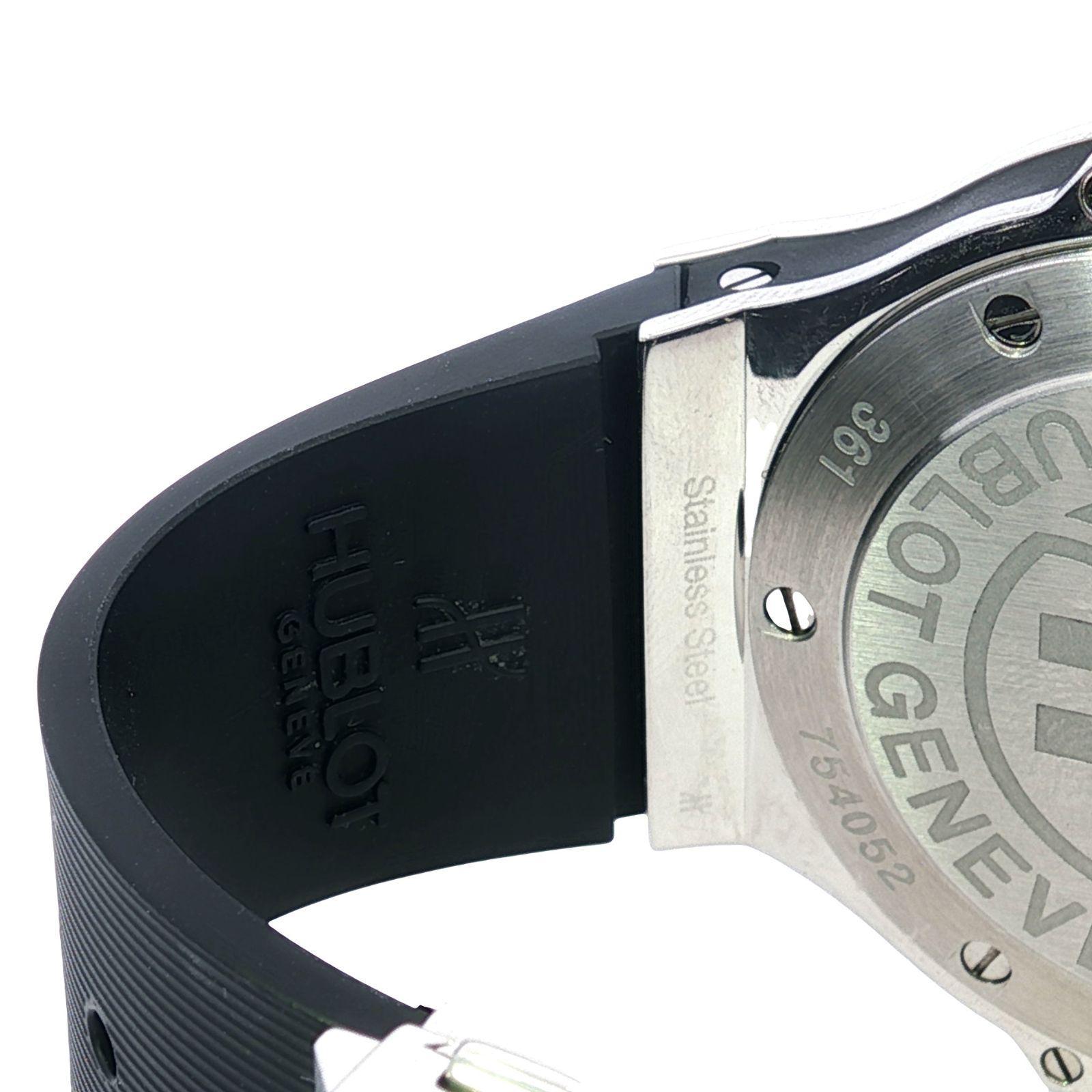 Hublot Big Bang 38mm Acero Bisel Diamante Cuarzo Caucho Correa en venta 9