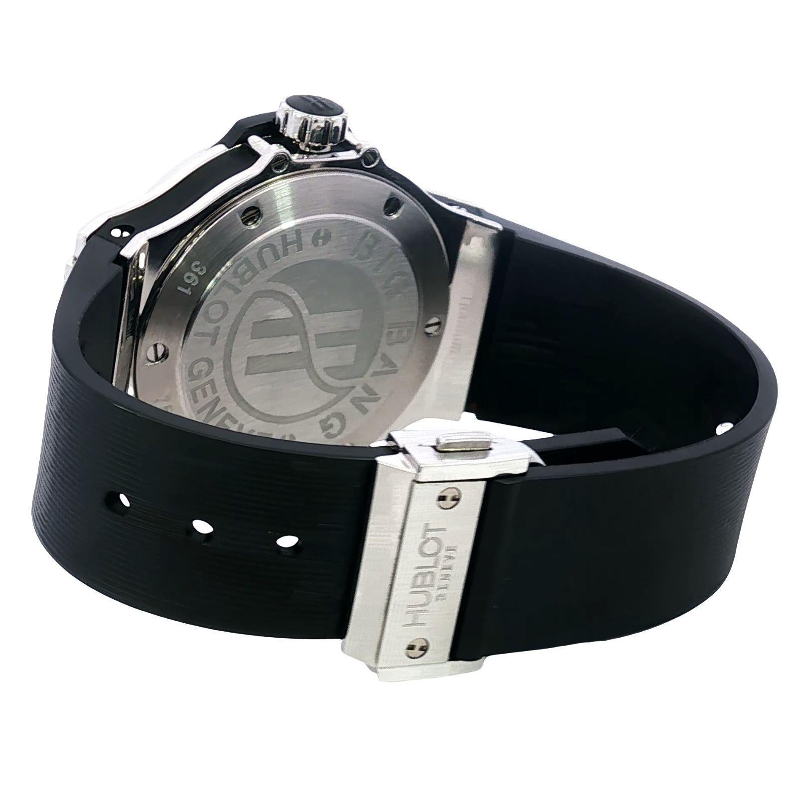 De las mujeres Hublot Big Bang 38mm Acero Bisel Diamante Cuarzo Caucho Correa en venta