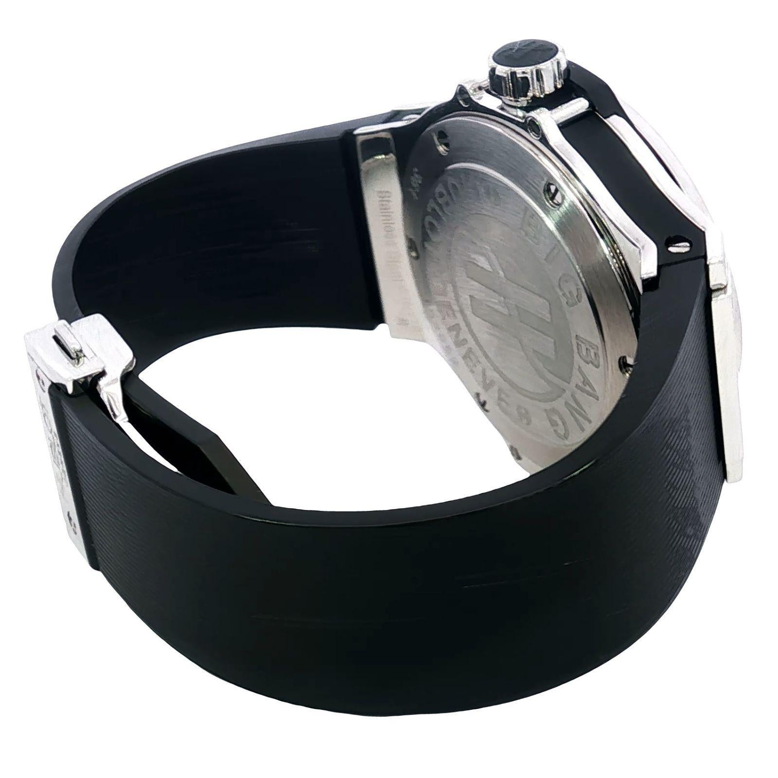 Hublot Big Bang 38mm Acero Bisel Diamante Cuarzo Caucho Correa en venta 3