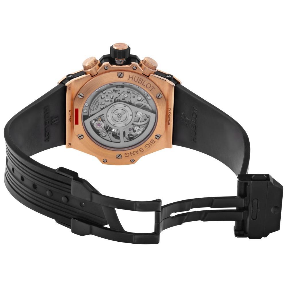 Men's Hublot Big Bang 411.0X.1180.RX rose gold w/ a Skeleton dial 42mm Automatic watch For Sale