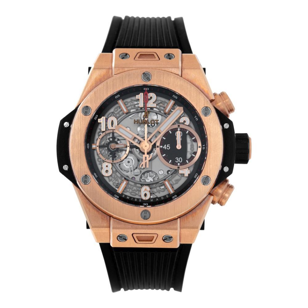 Hublot Big Bang 411.0X.1180.RX rose gold w/ a Skeleton dial 42mm Automatic watch For Sale