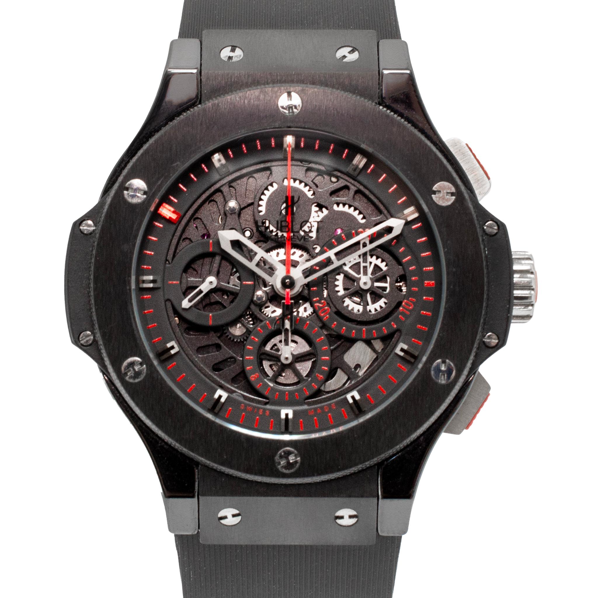 Marchio: Hublot

Genere: Uomini

Tipo di metallo: Titanio

Diametro: 44,00 mm

Peso: 129,00 grammi

Orologio da polso da uomo in titanio, HUBLOT Swiss made. Inciso con 