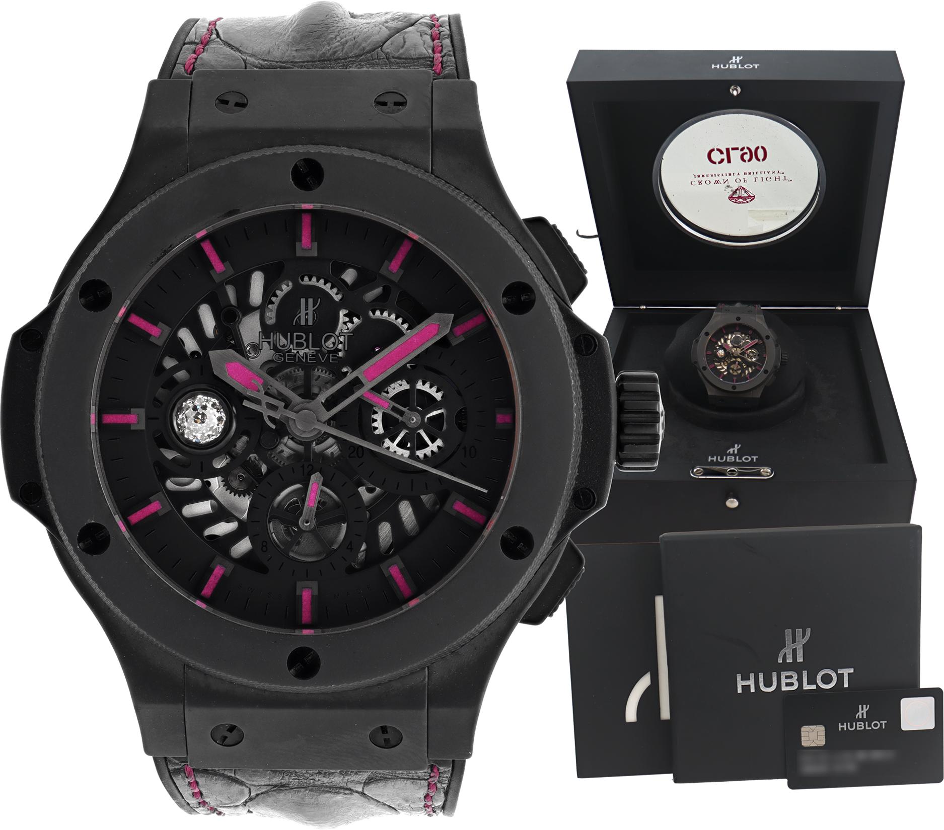 Hublot Big Bang Aero Limited Edition Chronograph Wristwatch Skeleton Dial 4