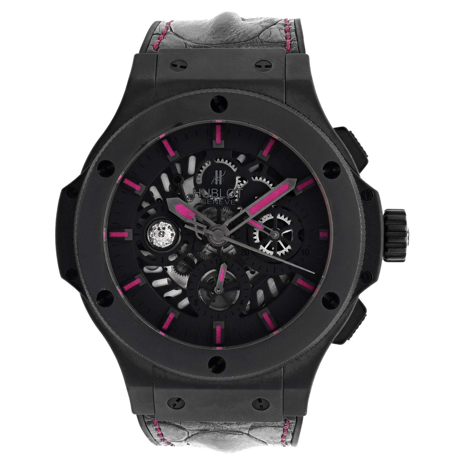 Hublot Big Bang Aero Limited Edition Chronograph Wristwatch Skeleton Dial