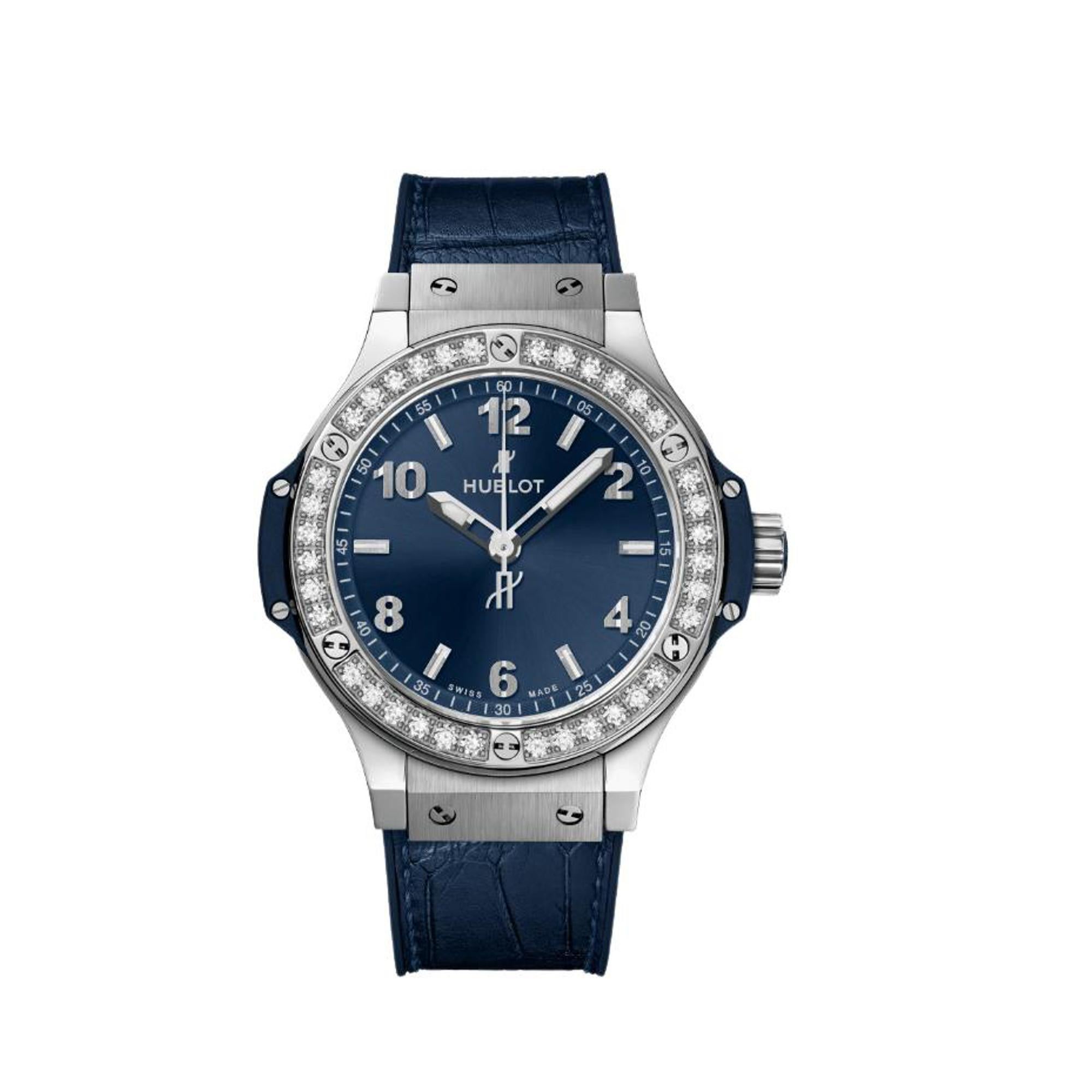 Hublot Big Bang Chronograph 38mm Steel Blue Dial Watch 361.SX.7170.LR.1204 For Sale