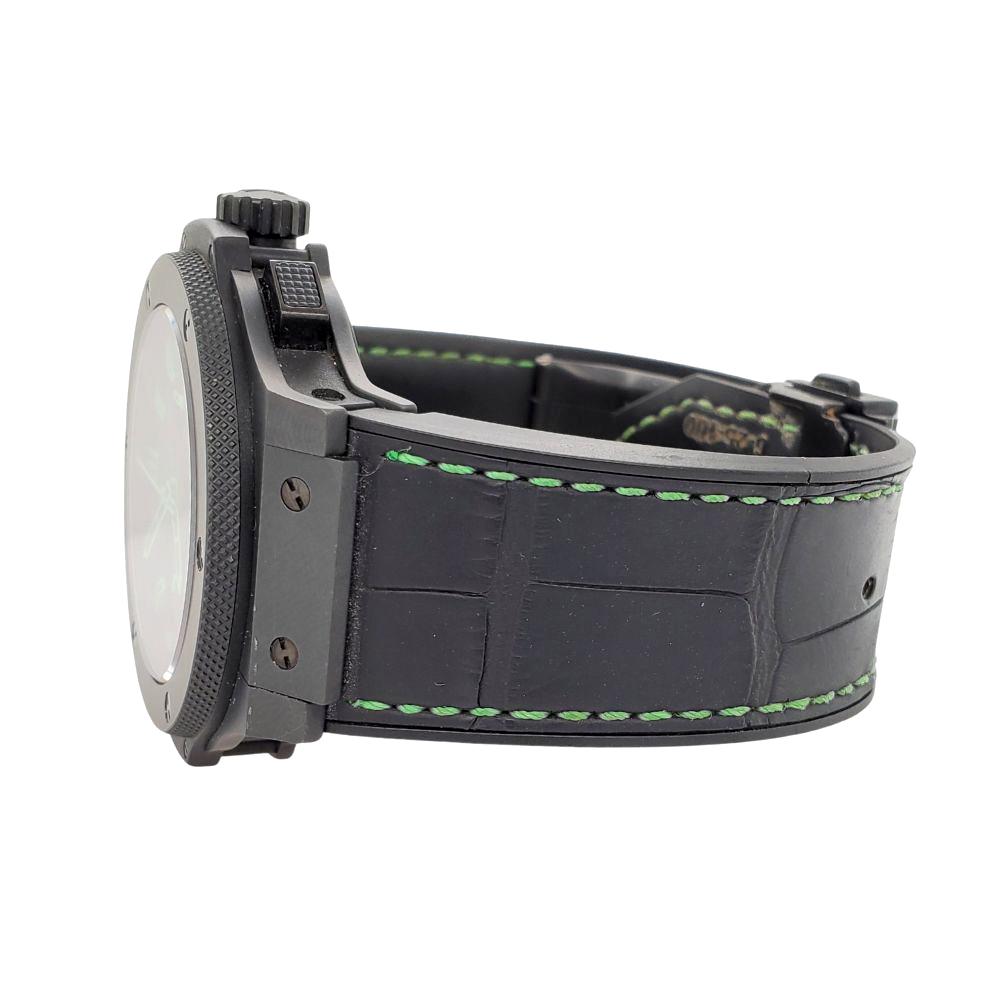 Modern Hublot Big Bang Chronograph 44mm Green Limited Edition Ceramic Watch For Sale