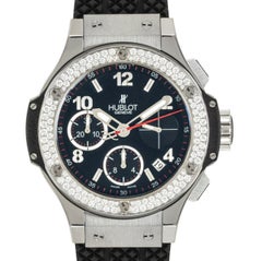 Hublot Big Bang Diamond Bezel Black Lacquer Dial Watch