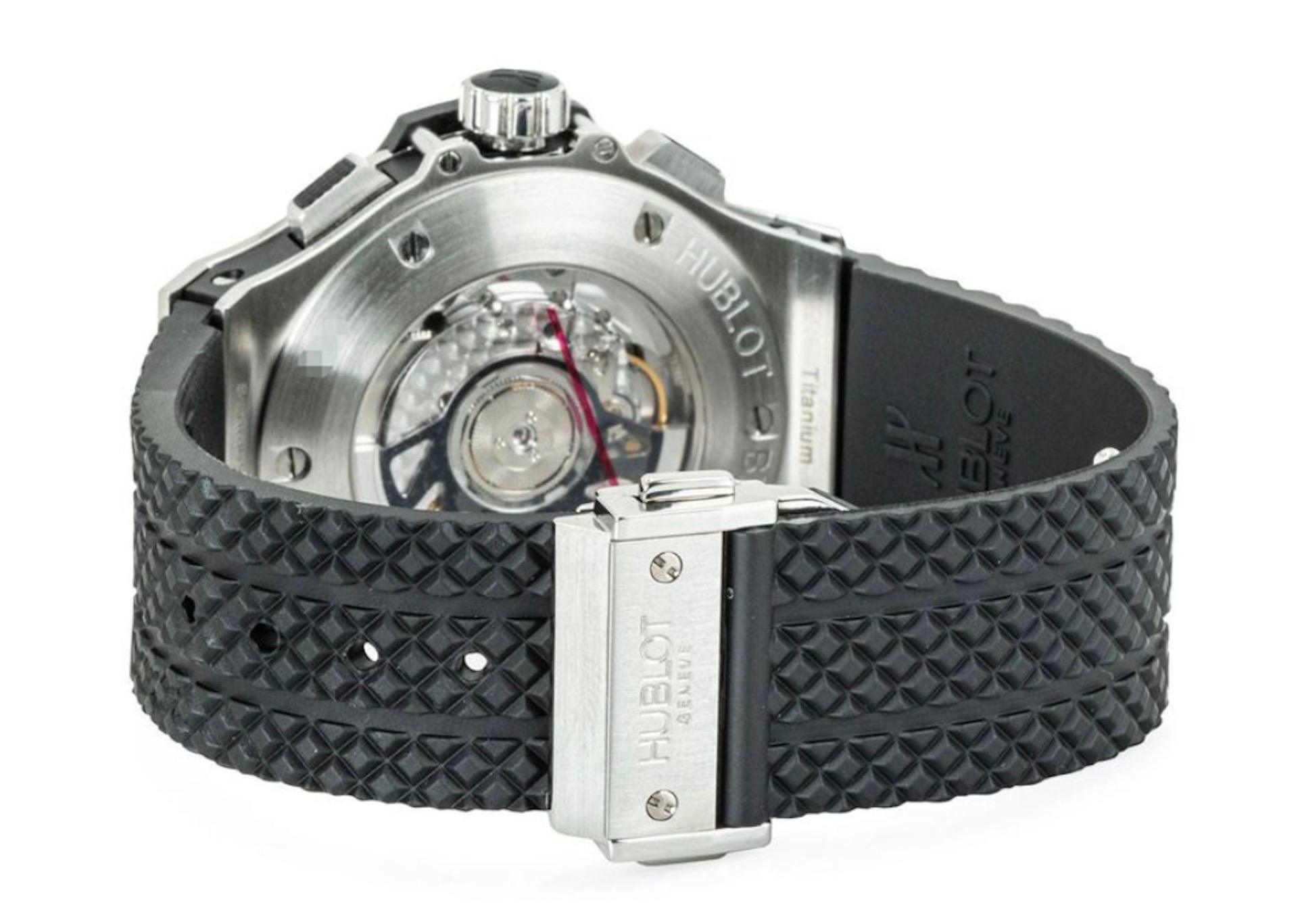 Men's Hublot Big Bang Diamond Bezel Black Lacquer Dial Watch