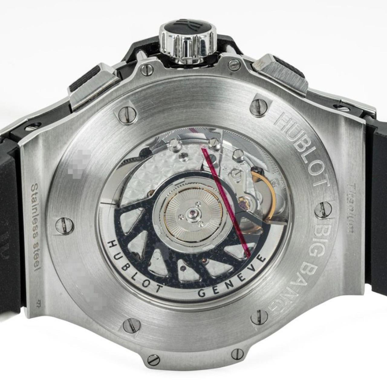 Hublot Big Bang Diamond Bezel Black Lacquer Dial Watch 1