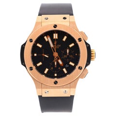 Hublot Big Bang Evolution Chronograph Automatic Watch Rose Gold and Rubber