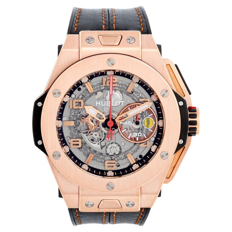 Hublot Big Bang Ferrari 18k Rose Gold Limited Edition Men's Chronograph  Watch at 1stDibs