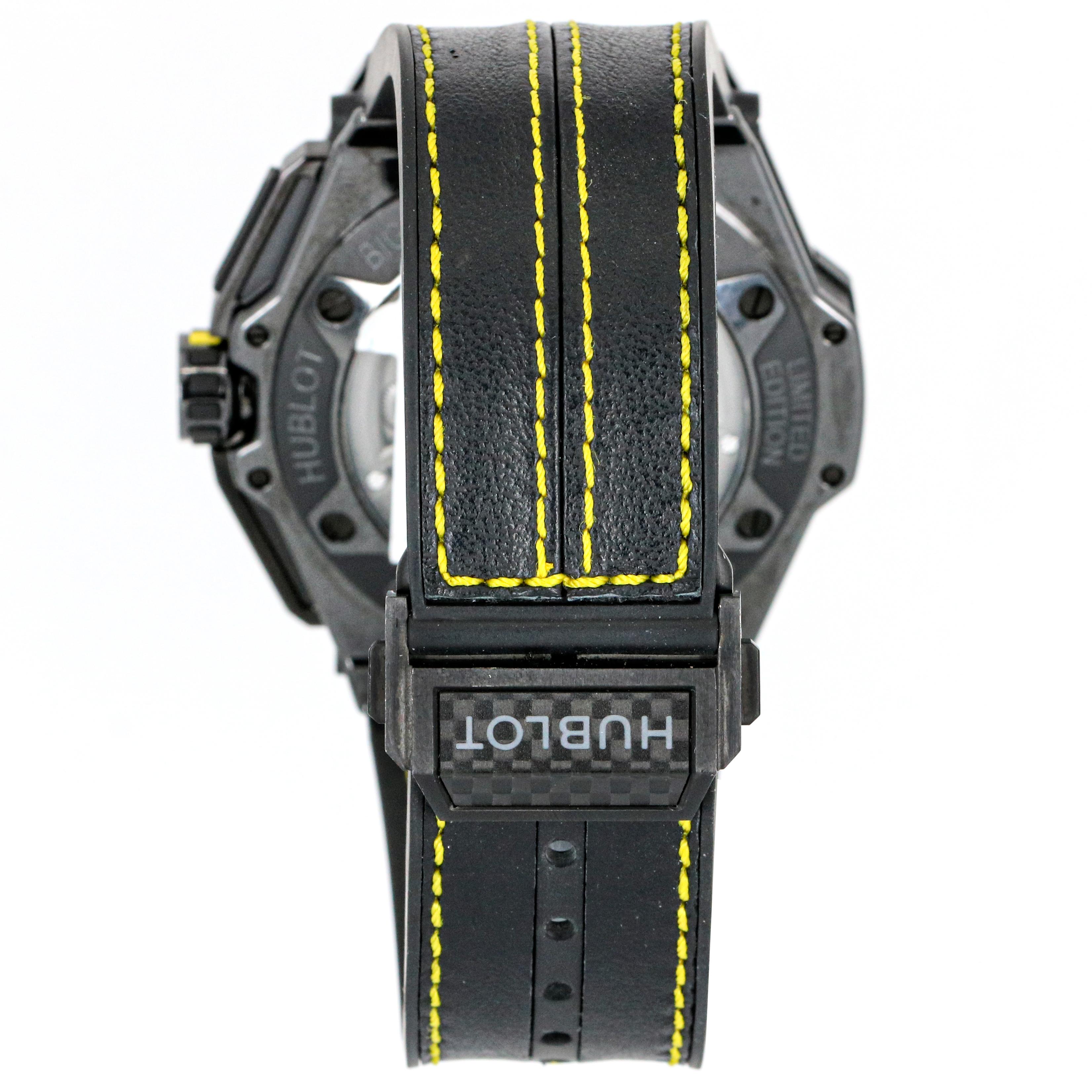 Contemporary Hublot Big Bang Ferrari Limited Edition Carbon Fiber Ceramic Men's Watch For Sale