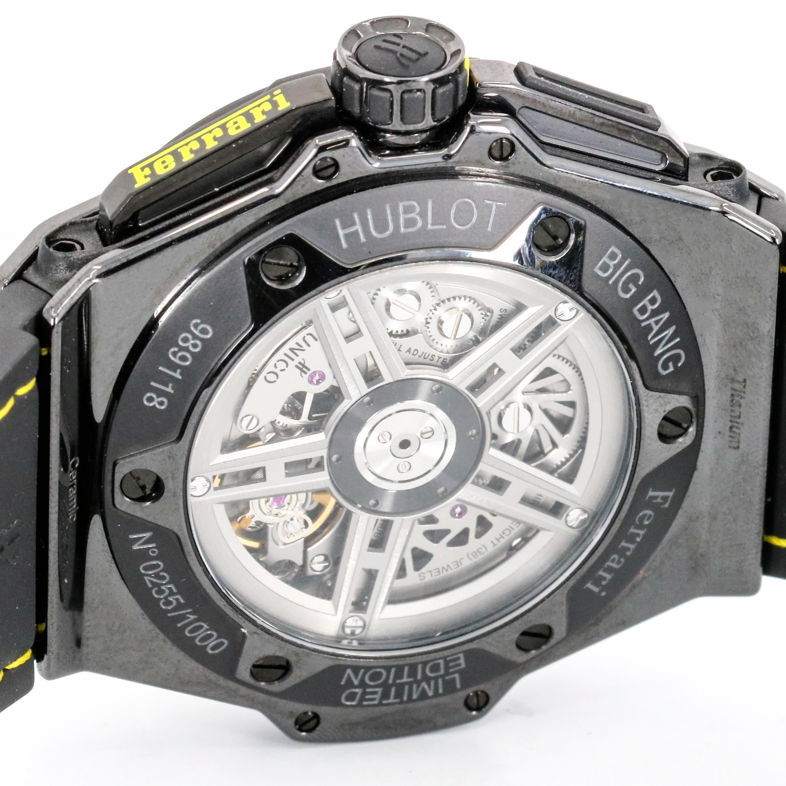 Hublot Big Bang Ferrari Limited Edition Carbon Fiber Ceramic Men's Watch For Sale 2