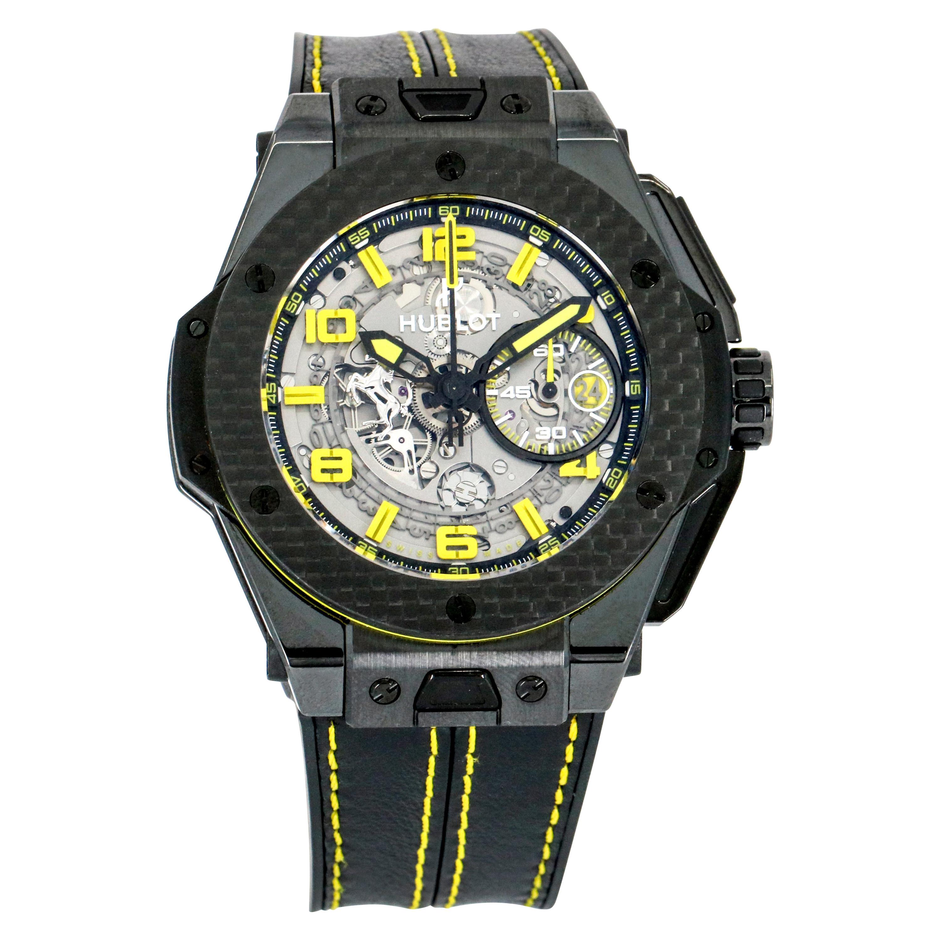 Hublot Big Bang Ferrari Limited Edition Carbon Fiber Ceramic Men's Watch For Sale