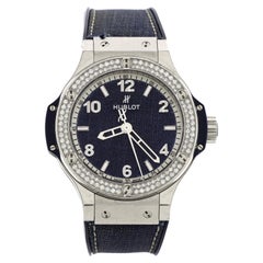 Hublot Big Bang Jeans Quartz Watch Stainless Steel and Rubber with Diamond