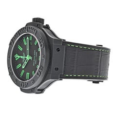 Hublot Big Bang King All Black Green Ceramic On Strap Mens Watch