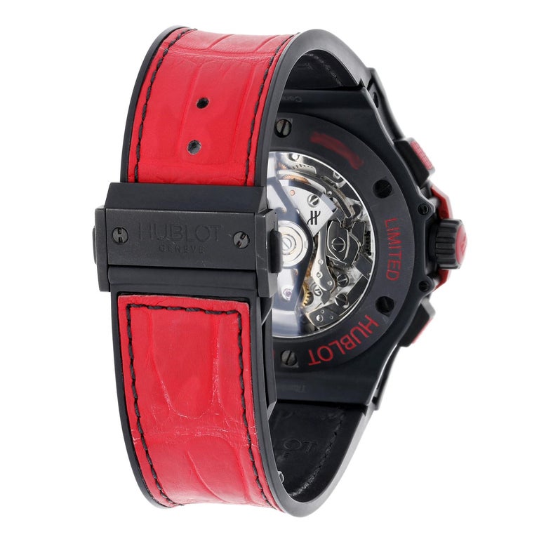 Hublot King Power Hublot Schwarz Rot Hublot Big Bang King Schwarzer „All  Red“ Chrono Limitierte Auflage