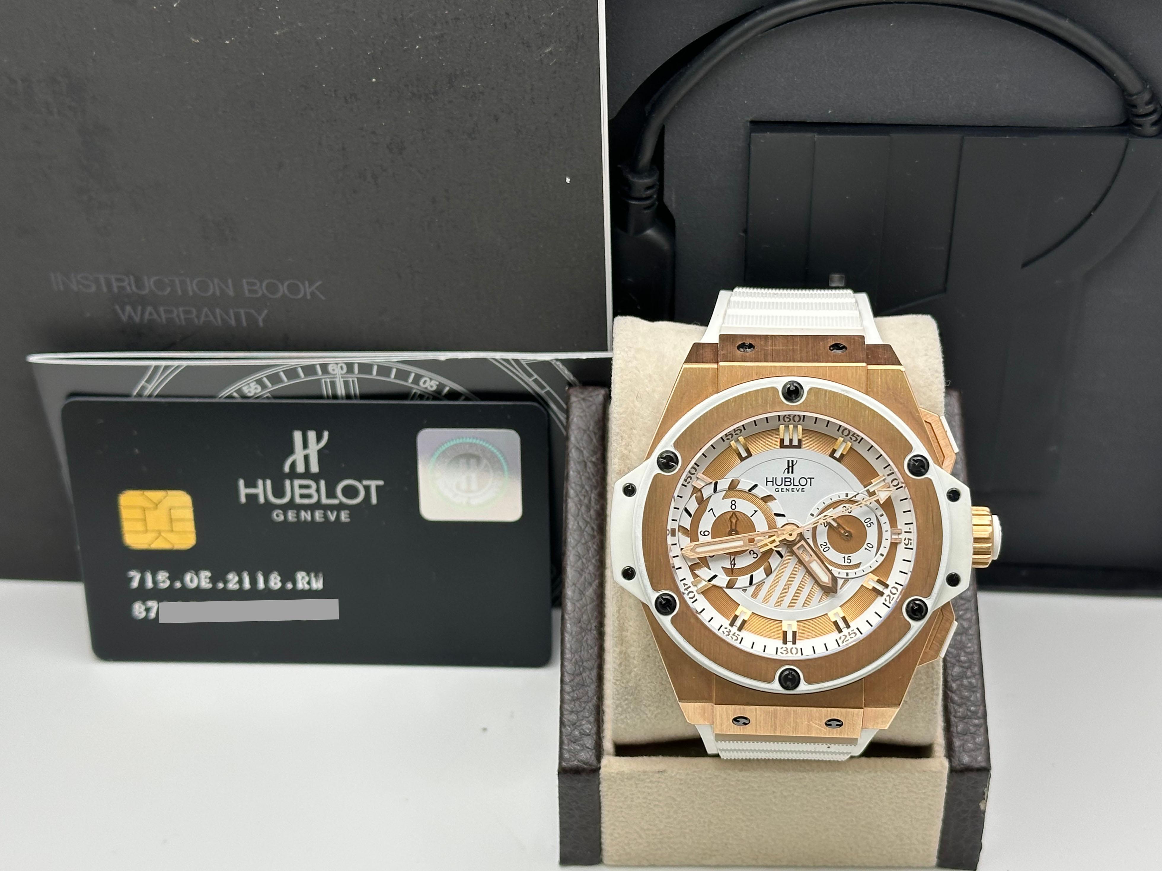 Hublot Big Bang King Power Foudroyante 715.OE.2118.RW Boîte en or rose 18 carats en vente 6