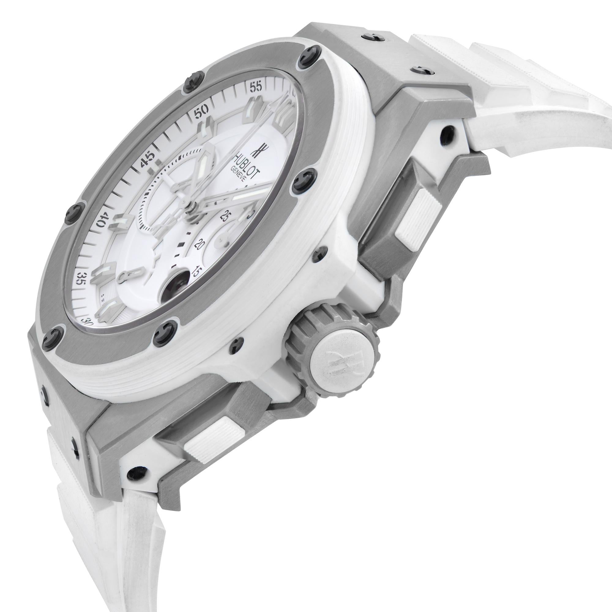 Hublot Big Bang King Power Titane Cadran Blanc Montre Homme 709.ZE.2110.RW Excellent état à New York, NY