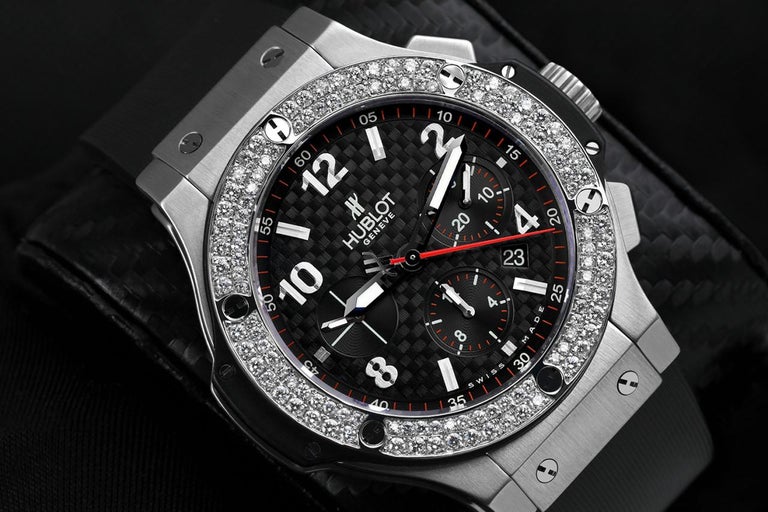 Hublot Big Bang Men's Chronograph Custom Diamond Watch