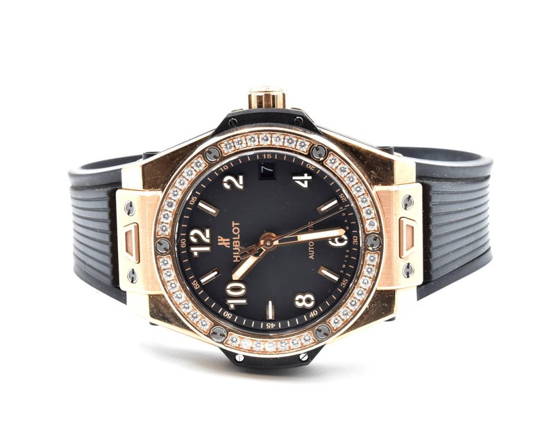 Hublot Ladies Rose Gold Big Bang One Click Automatic Wristwatch at 1stDibs