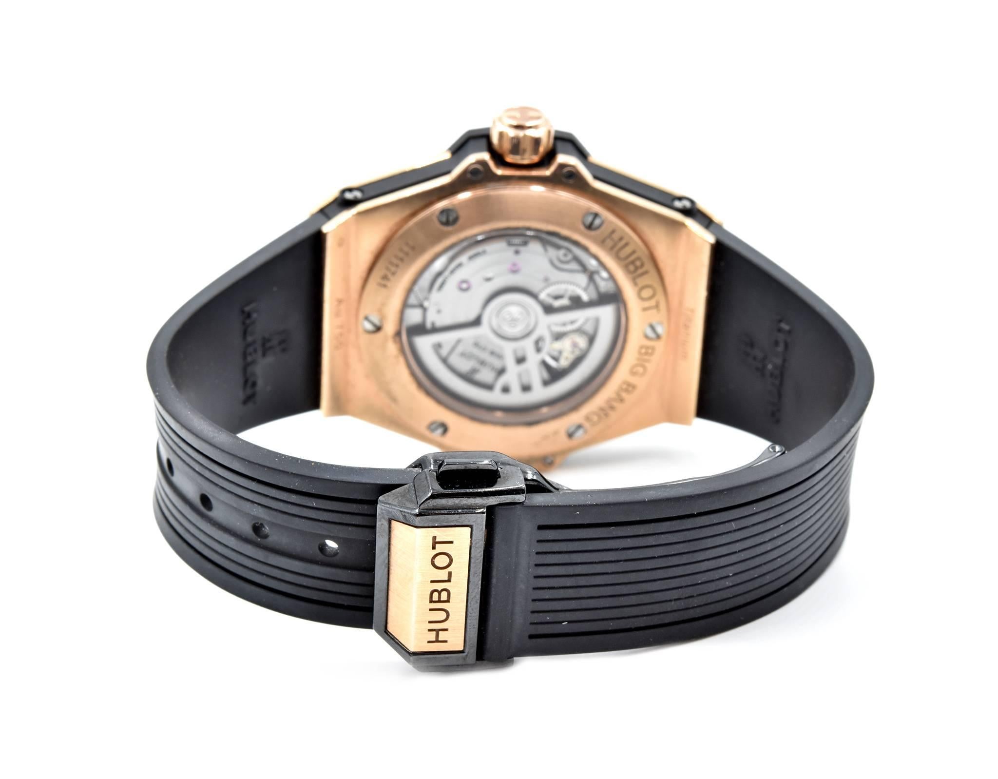 Women's or Men's Hublot Ladies Rose Gold Big Bang One Click Automatic Wristwatch