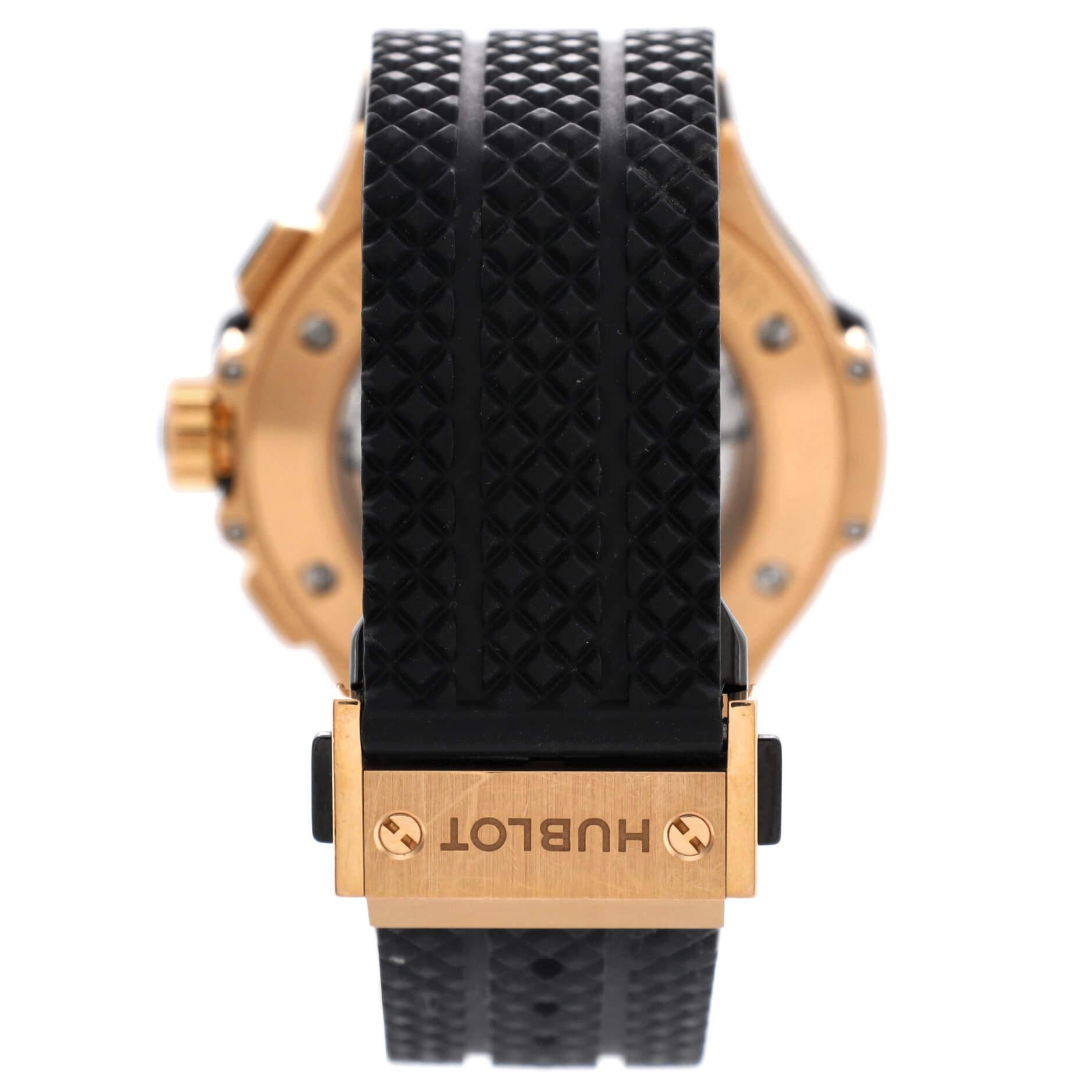 Women's or Men's Hublot Big Bang Original Chronograph Automatic Watch Ceramic and Rose Gold