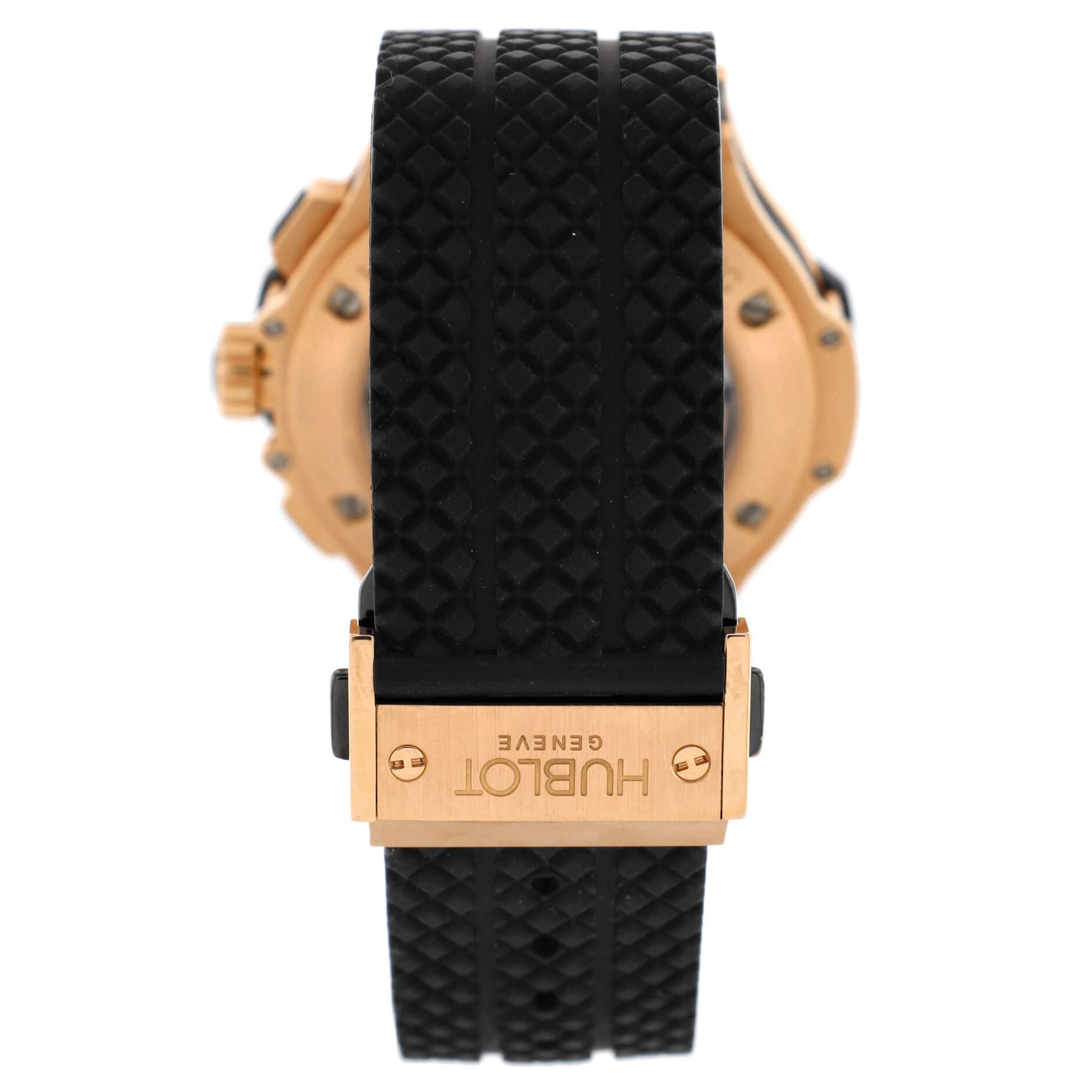 Reloj Automático Cronógrafo Hublot Big Bang Original Cerámica y Oro Rosa en Bueno estado para la venta en New York, NY