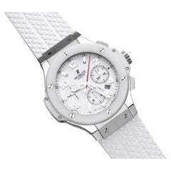 Used Hublot Big Bang St. Moritz Chronograph White Dial White Rubber Unisex Watch