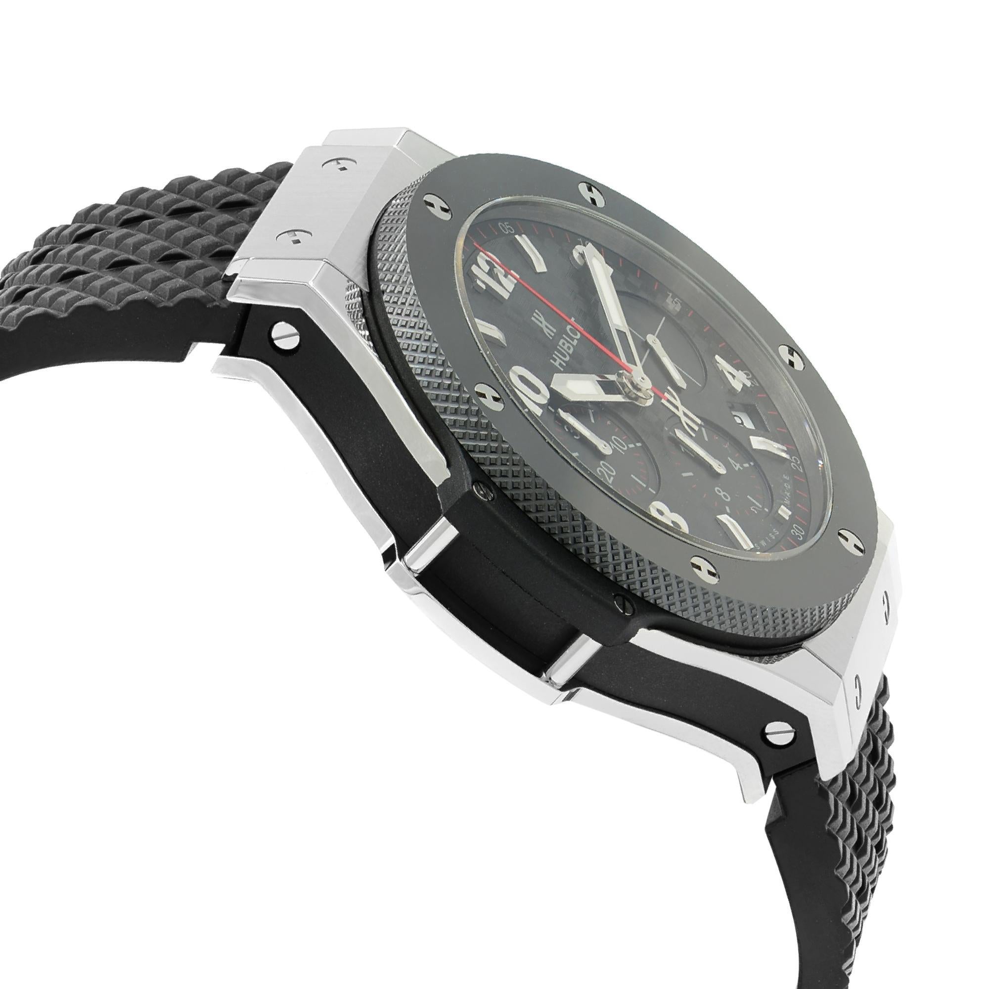 Men's Hublot Big Bang Steel Ceramic Automatic Men’s Black Carbon Watch 341.SB.131.RX