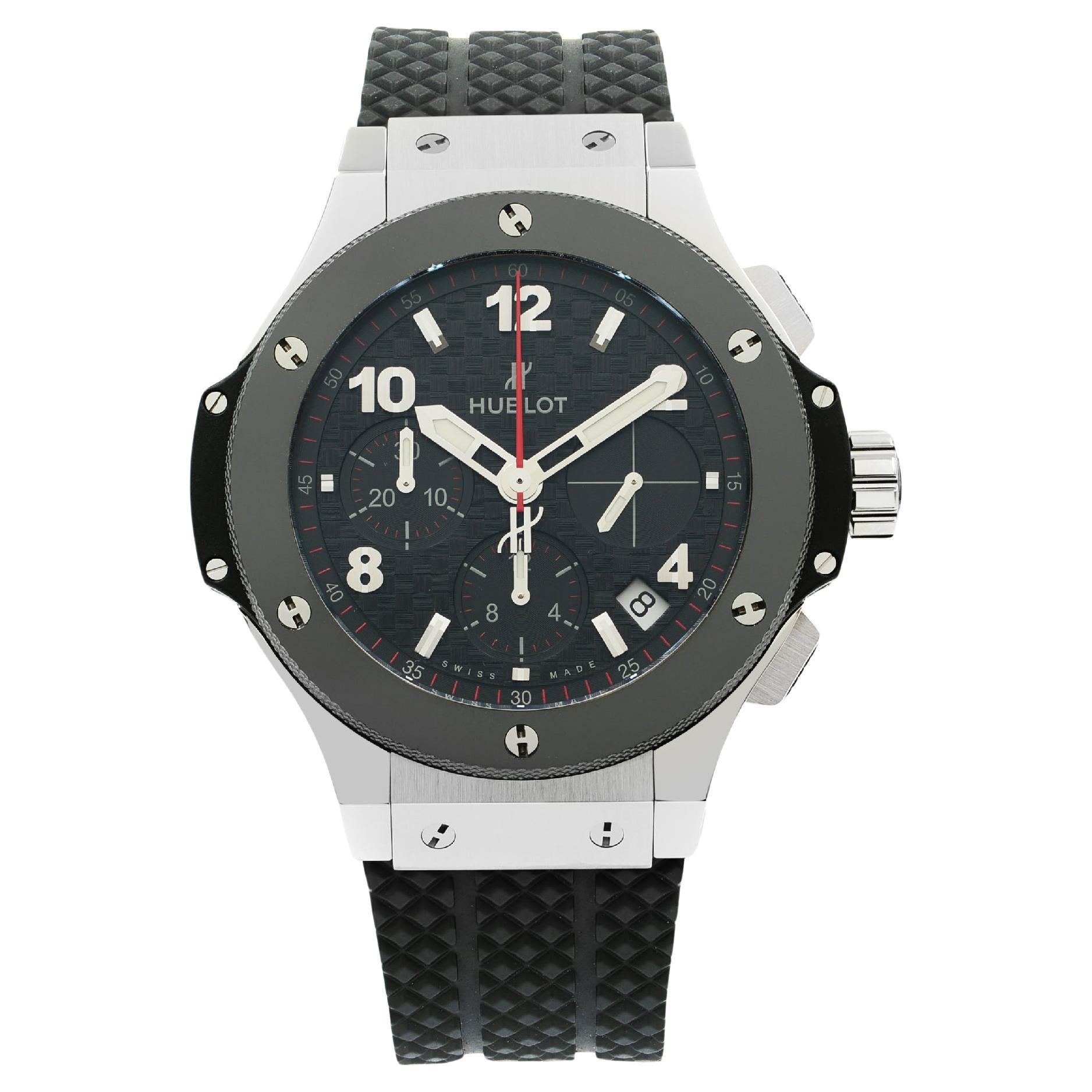 Hublot Big Bang Steel Ceramic Automatic Mens Black Carbon Watch 341.SB.131.RX en vente