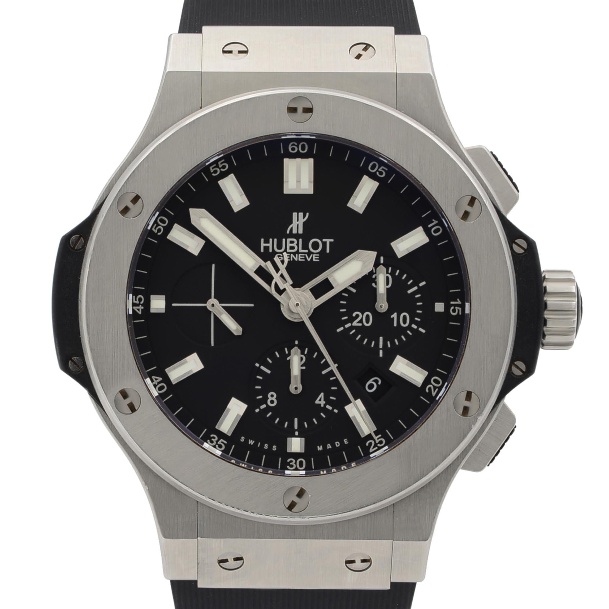 Pre-owned Excellent Condition. Brand New Hublot Band.  Comes with Original Box and Papers.  Covered By One Year Chronostyore Warranty. 
Details:
MSRP 12500
Model Number 301.SX.1170.RX
Brand Hublot
Department Men
Style Dress/Formal, Luxury
Model