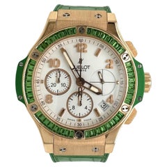 Used Hublot Big Bang Tutti Frutti Green Tsavorite 18k Rose Gold 41mm Watch