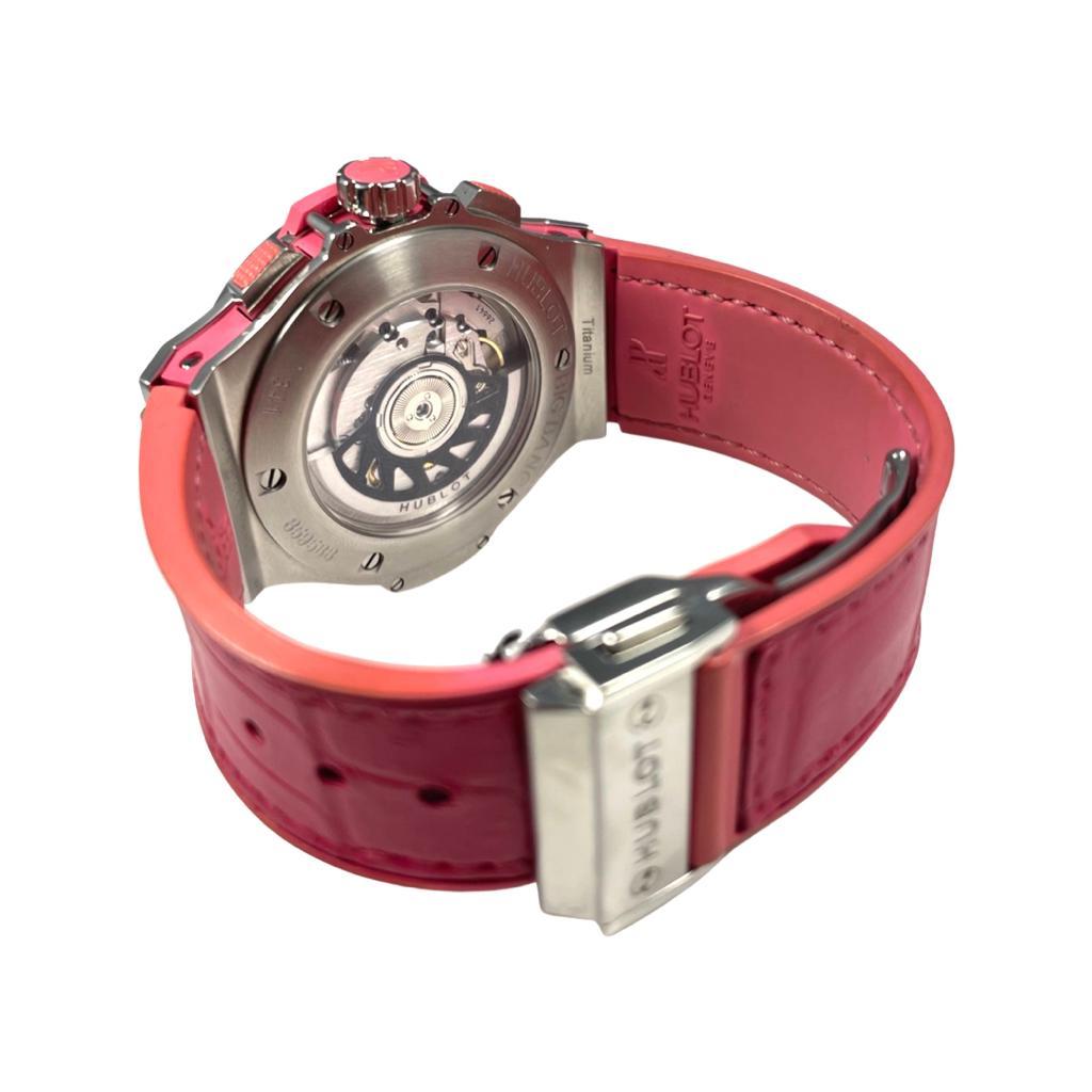 Baguette Cut Hublot Big bang Tutti Frutti Pink Sapphire Stainless Steel Watch Ref.341.SP.6010