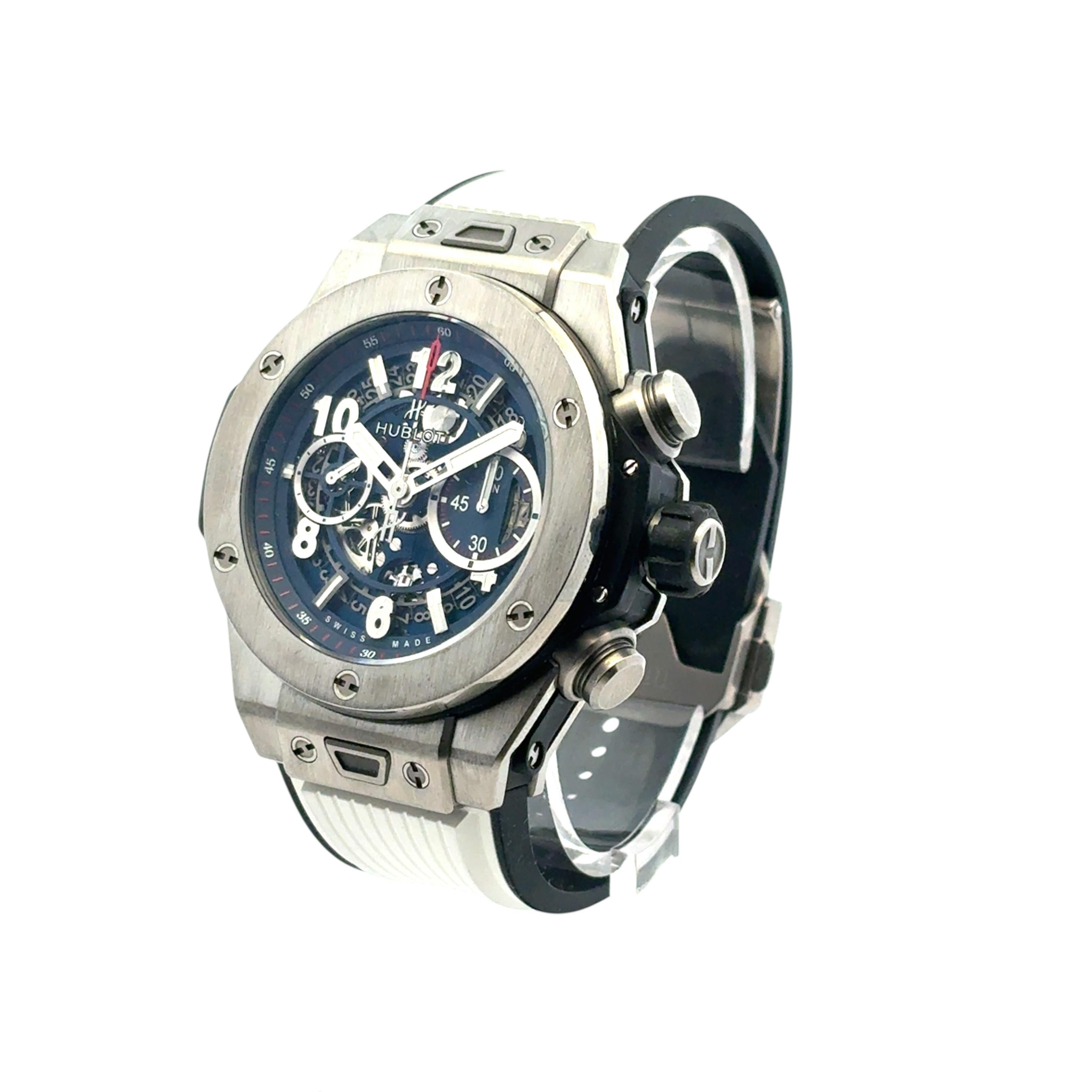 Hublot Big Bang Unico 421.NX.5170.RX Titan Blau Zifferblatt 44mm Uhr im Angebot 5