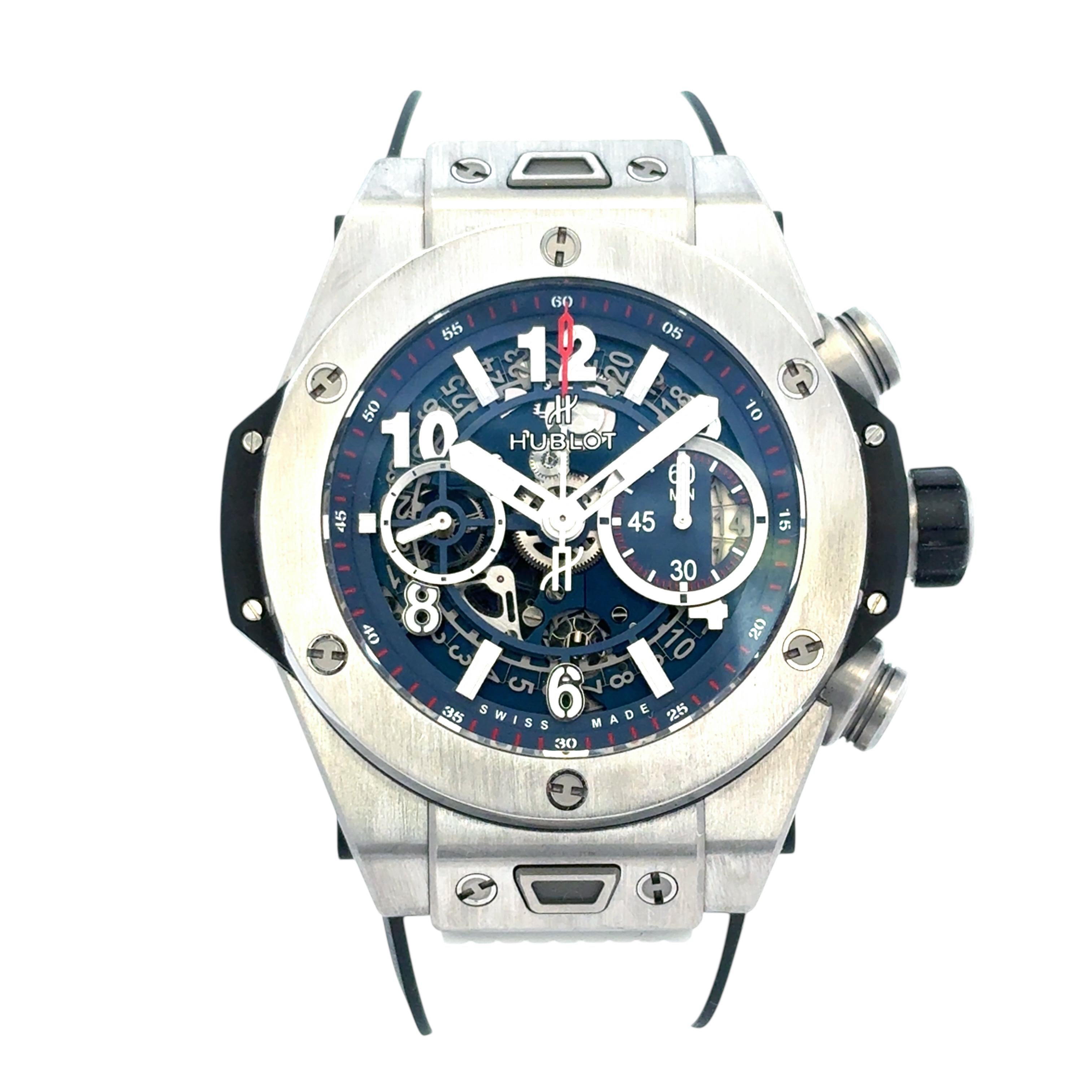Hublot Big Bang Unico 421.NX.5170.RX Titan Blau Zifferblatt 44mm Uhr im Angebot 7
