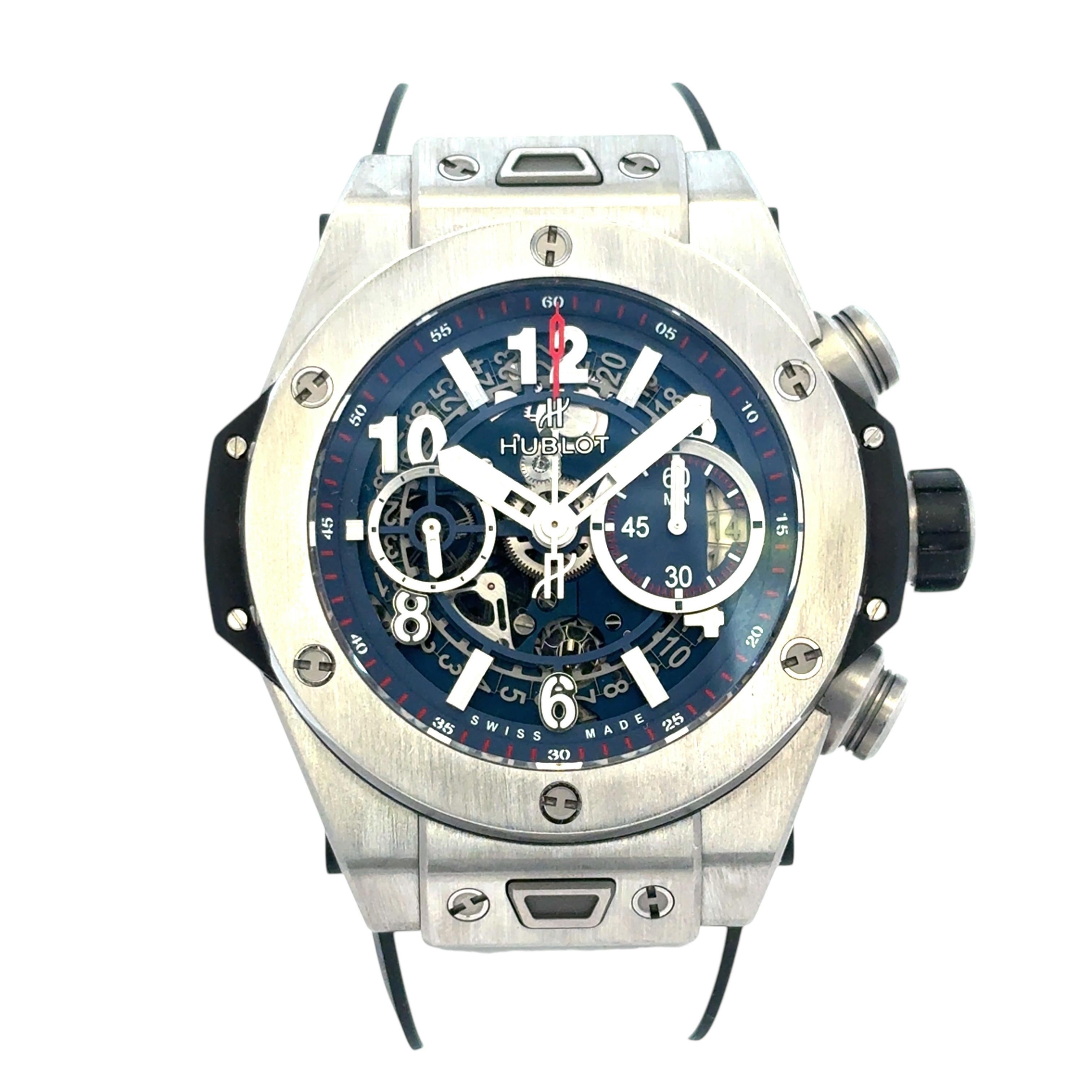 Hublot Big Bang Unico 421.NX.5170.RX Titan Blau Zifferblatt 44mm Uhr im Angebot 9